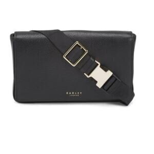 RADLEY London NWT Genuine Leather Seaton Street Leather Belt Bag Crossbody Black